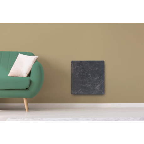 Radiateur à inertie Wifi Natura Noir 1000W Carré - Valderoma NN1000W