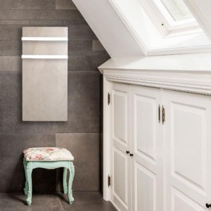 Radiateur à inertie TACTILO Vertical Blanc Quartz 1000W - Valderoma BZ10VEA