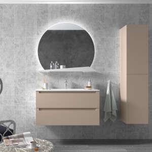 Meuble salle de bain MONTERREY 100cm 2 tiroirs MACCHIATTO - SALGAR 81719 