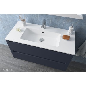 Meuble salle de bain MONTERREY 100cm 2 tiroirs NIGHT BLUE - SALGAR 81728