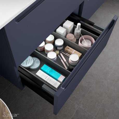 Meuble salle de bain MONTERREY 100cm 2 tiroirs NIGHT BLUE - SALGAR 81728