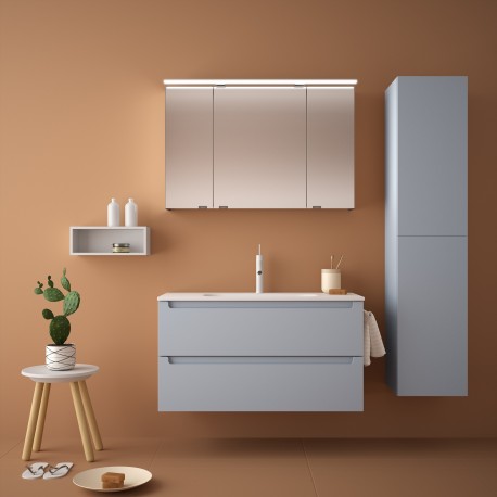 Meuble salle de bain MONTERREY 100cm 2 tiroirs BLUE FOG - SALGAR 81722