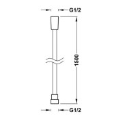 Flexible bain-douche en satin anti-torsion OR ROSE  - TRES 913460915OP
