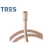 Flexible bain-douche en satin anti-torsion OR ROSE  - TRES 913460915OP