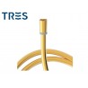 Flexible bain-douche en satin anti-torsion Doré Or 24k - TRES 913460915OR