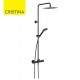 Colonne de douche thermostatique Chromé Noir THETA - CRISTINA ONDYNA TV44872