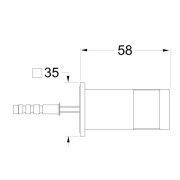 Support douchette mural carré Noir Mat - CRISTINA ONDYNA PD44813