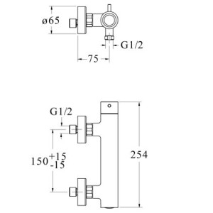 Mitigeur douche Métal brossé TRIVERDE - CRISTINA ONDYNA TV48177