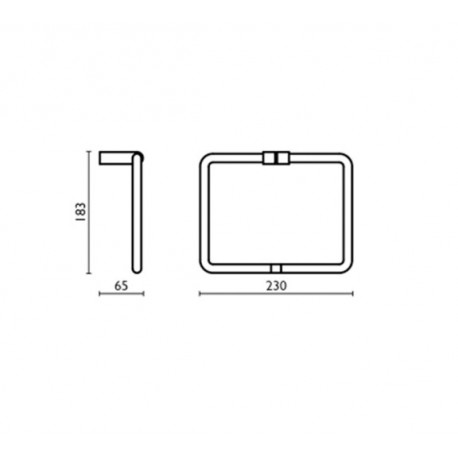 Porte-serviettes anneau TOSCA Chromé - CRISTINA ONDYNA TO21351