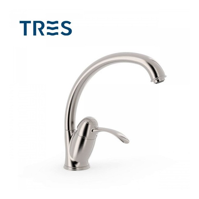 Mitigeur évier acier - TRES 24244101AC 