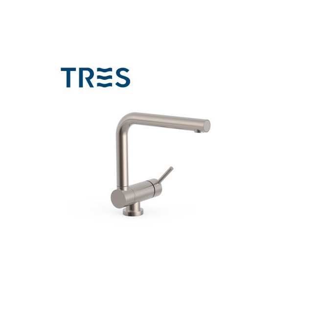 Mitigeur évier rabattable Acier - TRES 030335AC