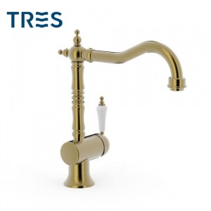 Mitigeur évier Laiton Vieilli - TRES 24234101LV