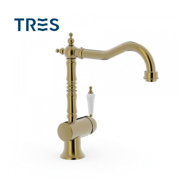 Mitigeur évier Laiton Vieilli - TRES 24234101LV