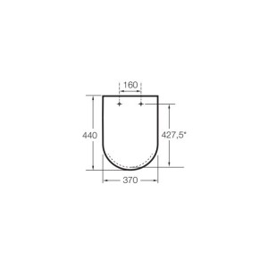 Abattant WC Silencio Noir CARMEN - ROCA A801B5256B