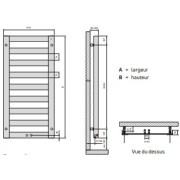 Sèche-serviettes eau chaude RASP 658W Blanc - FINIMETAL RA06129016