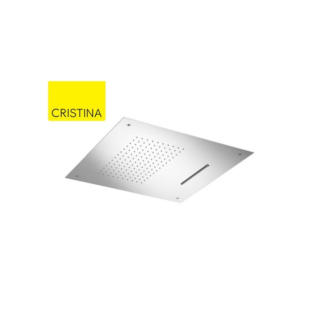 Pomme de douche carré 50 cm Chromé Hydrothérapie - CRISTINA ONDYNA PD38151