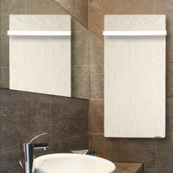 Sèche-serviettes TOUCH SILICIUM Blanc Quartz 800W Vertical - VALDEROMA BZ08BLT