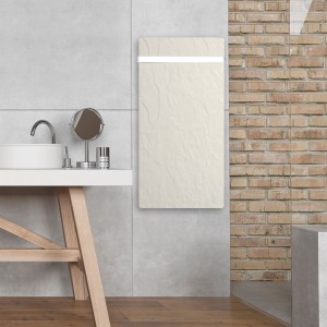 Sèche-serviettes à inertie TACTILO Vertical Blanc Quartz 1300W - Valderoma BZ13BLA