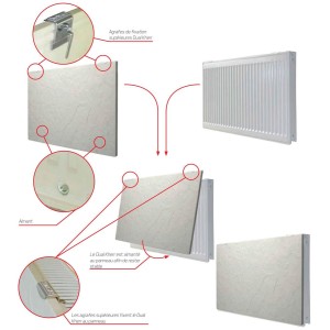 Radiateur chauffage central H2O DK21 Carré Natura Noir 750W - VALDEROMA 18075021