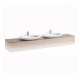 Alessi One Plan Toil. 240X50 Cm Perce Gauche Et Droite, Noce Canaletto - LAUFEN H4246240976301