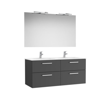 Victoria Pack 2 Tiroirs 1200Mm Gris Anthracite - ROCA A851606153 