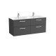 Victoria Unik 2 Tiroirs 1200Mm Gris Anthracite - ROCA A851599153