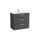 Victoria Unik 3 Tiroirs 800Mm Gris Anthracite - ROCA A851597153