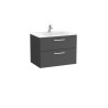 Victoria Unik 2 Tiroirs 700Mm Gris Anthracite - ROCA A851593153 