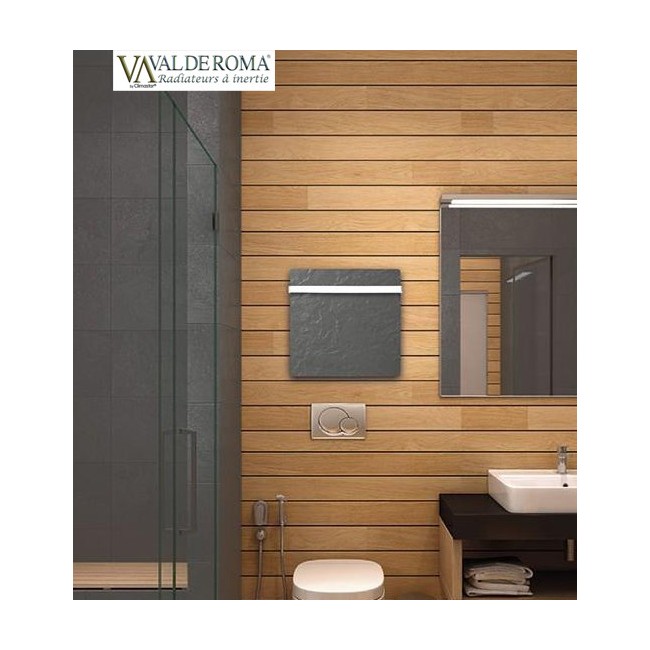 Sèche-serviette H2O DK11 Carré Natura Noir 500W - VALDEROMA 18050011B