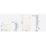 Sèche-serviette H2O DK11 Carré Terre Lunaire 500W - VALDEROMA 16050011B