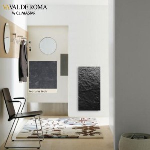 Sèche-serviette à inertie Wifi Natura Noir 800W Vertical  - Valderoma NN08BLW