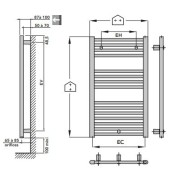 Sèche serviettes eau chaude BANGA 718W Blanc - FINIMETAL BAN3050C