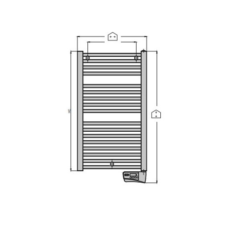 Sèche serviettes électrique TAHITI 750W Blanc - FINIMETAL T072EH