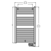 Sèche serviettes électrique TAHITI 1000W Blanc - FINIMETAL T102EH