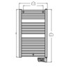 Sèche serviettes électrique TAHITI 1250W Blanc - FINIMETAL T122EH