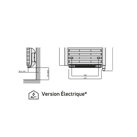 Sèche serviettes électrique TAHITI Speed'Air 750W Blanc - FINIMETAL T072ES