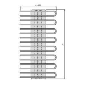 Sèche serviettes eau chaude SANAGA 1167W Blanc - FINIMETAL SA51260C
