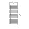 Sèche serviettes électrique - CHORUS BAINS SPEED AIR Soufflant 1450W (500W + 950W) - FINIMETAL CHO1052ES