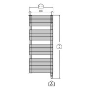 Sèche serviettes électrique - CHORUS BAINS SPEED AIR Soufflant 1700W (750W+950W) - FINIMETAL CHO1352ES