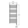 Sèche serviettes électrique - CHORUS BAINS SPEED AIR Soufflant 1950W (1000W+950W) - FINIMETAL CHO1852ES