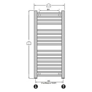 Sèche serviettes eau chaude TAHITI SURF Chromé - FINIMETAL