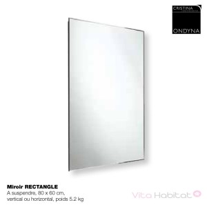 Miroir ECLAIRANT FLUORESCENT pour salle de bain - CRISTINA ONDYNA  MF8060