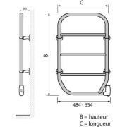 Radiateur sèche-serviettes électrique 70W vertical Chromé NILA - FINIMETAL 3824079