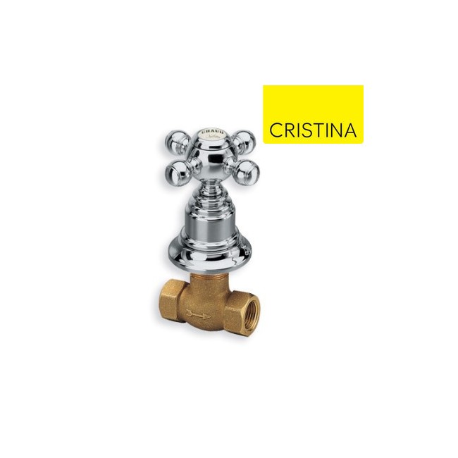 Robinet d'arrêt mural Chromé - CRISTINA ONDYNA PG62051