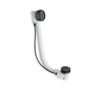 Vidage Baignoire à câble 57cm automatique Chromé Noir Brossé - CRISTINA ONDYNA VB41775