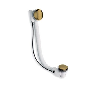 Vidage baignoire à câble 57cm automatique Or Brossé - CRISTINA ONDYNA VB41796P