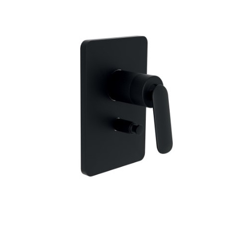 Façade mitigeur douche encastrée 2 sorties Noir Mat - CRISTINA ONDYNA FL68913