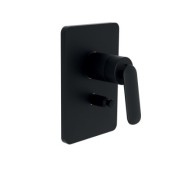 Façade mitigeur douche encastrée 2 sorties Noir Mat - CRISTINA ONDYNA FL68913