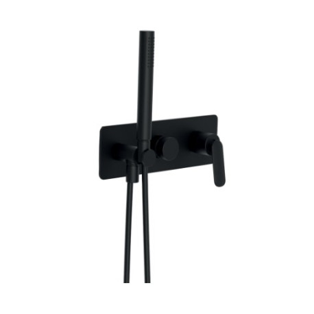 Façade douche/bain 2 sorties Noir Mat - CRISTINA ONDYNA FL60213