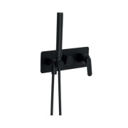 Façade douche/bain 2 sorties Noir Mat - CRISTINA ONDYNA FL60213